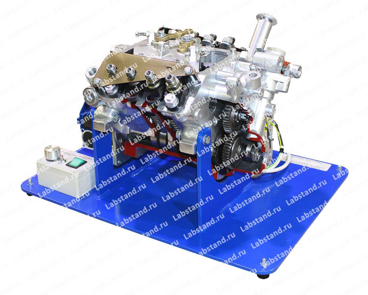 02.06.04.01 Демонстрационный макет «Топливный насос высокого давления КАМАЗ в разрезе с электромеханическим приводом» в разрезе