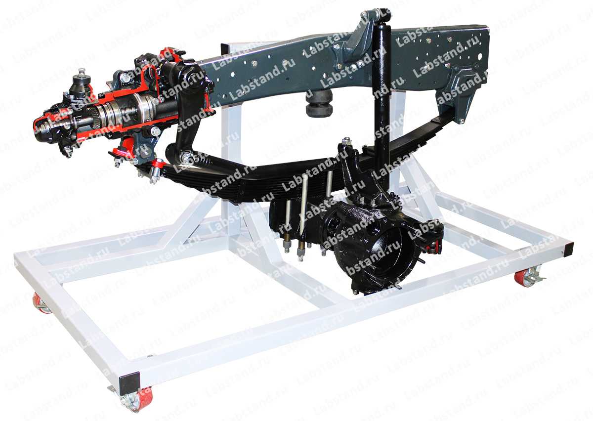 04.06.02.17 Демонстрационный макет "Передняя подвеска грузового автомобиля" в разрезе