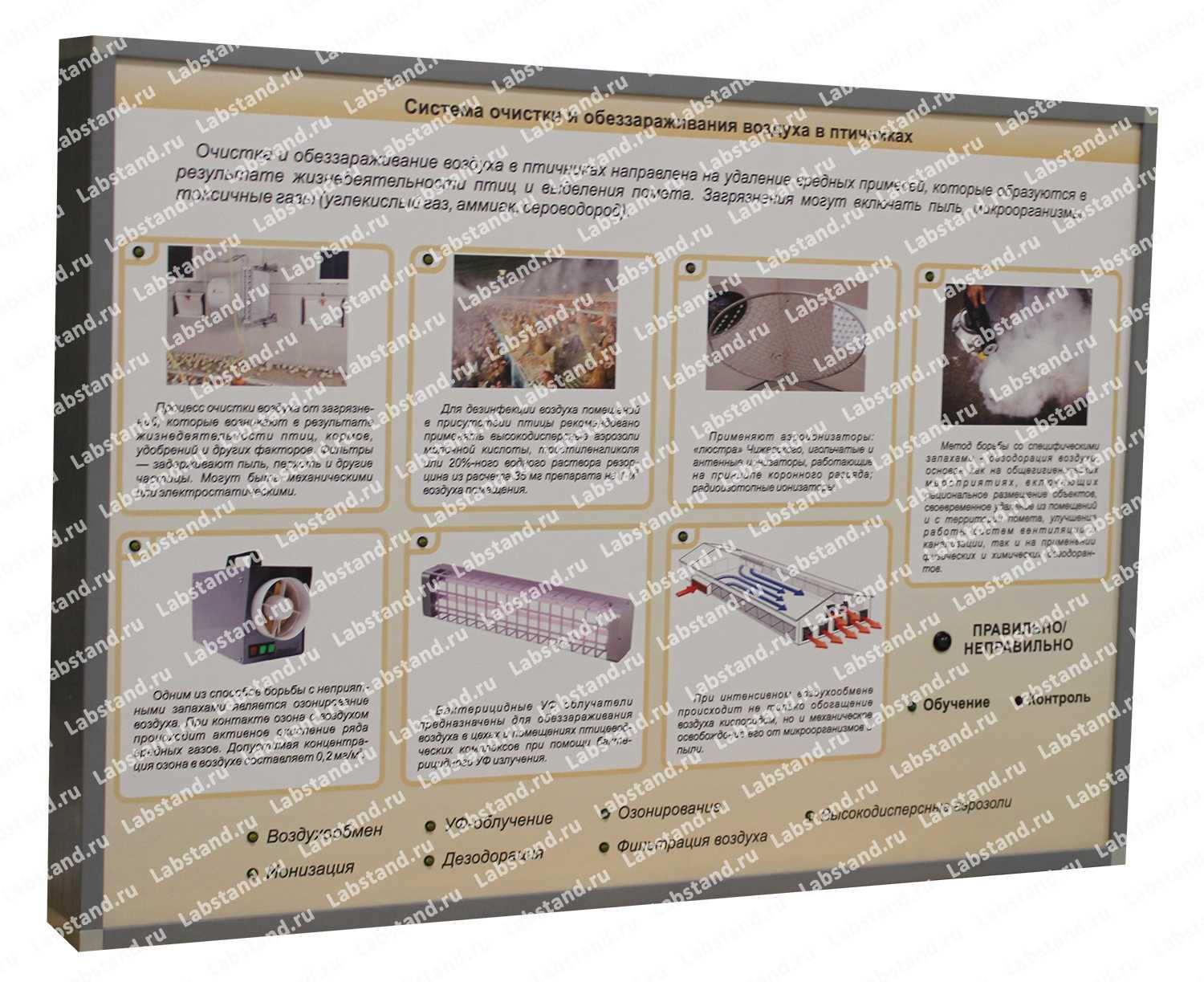 07.05.03.02 Стенд-планшет «Система очистки и обеззараживания воздуха в птичниках»