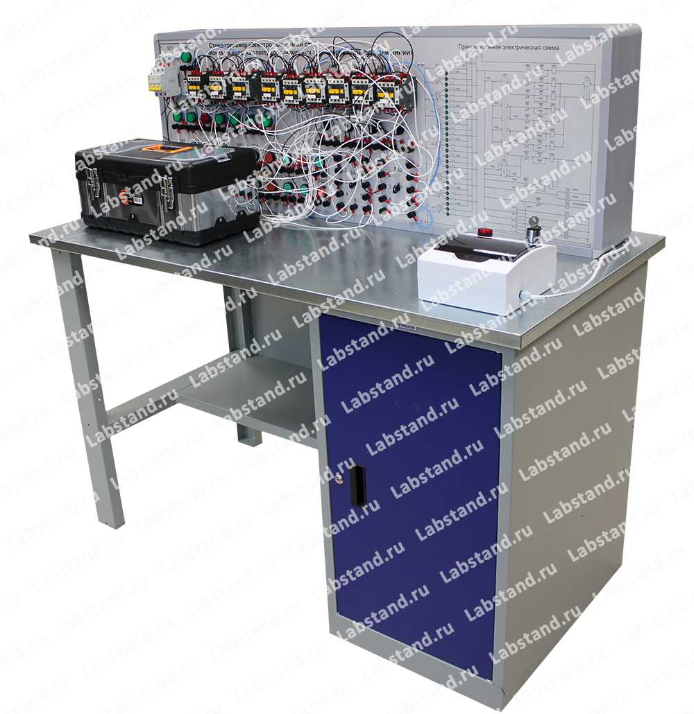 08.03.00.03 Стенд-тренажер «Монтажный стол. Монтаж и наладка электрооборудования зерноперерабатывающей линии» «Подключение электрооборудования зерноперерабатывающей линии»