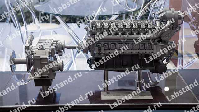 Учебный макет «Среднеоборотный дизельный двигатель с газотурбонаддувом на примере 16ЧН26 (Д49) или Д500»