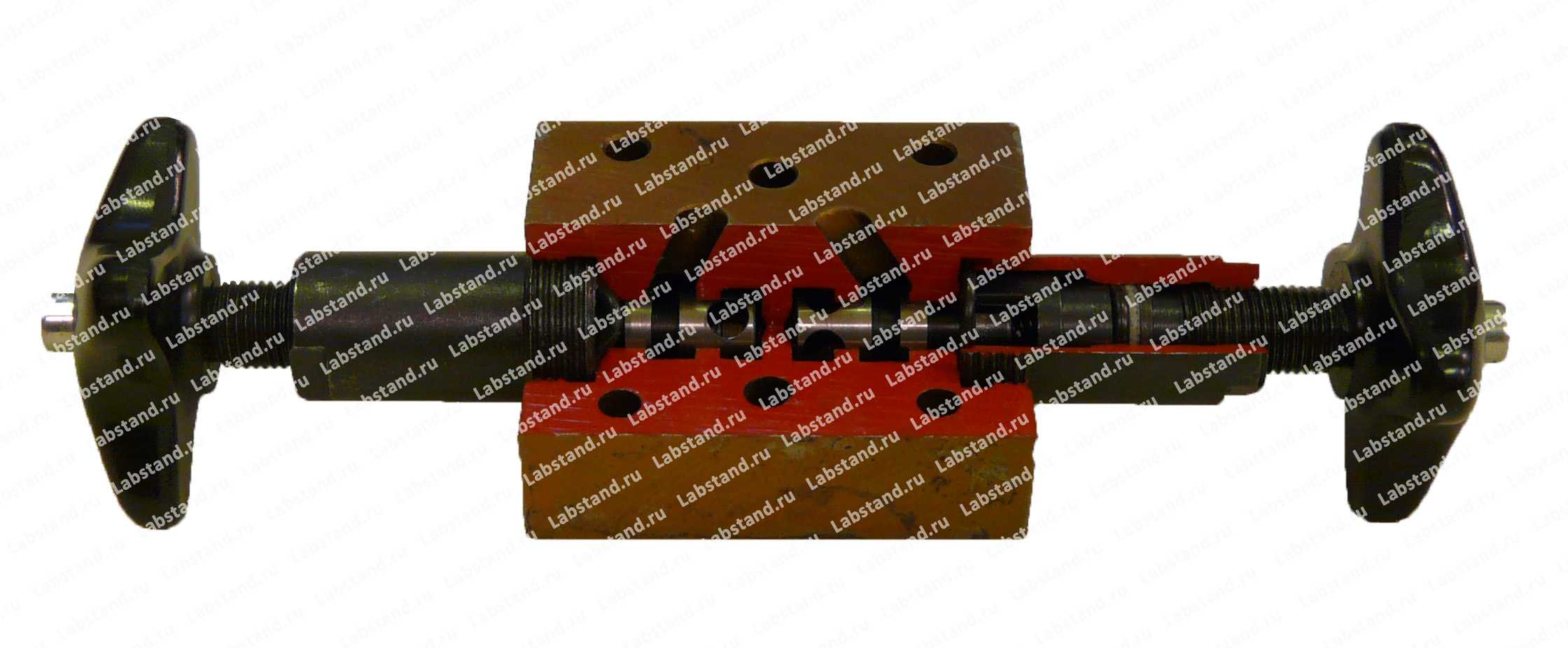 Разрезная модель дросселя с обратным клапаном модульного типа