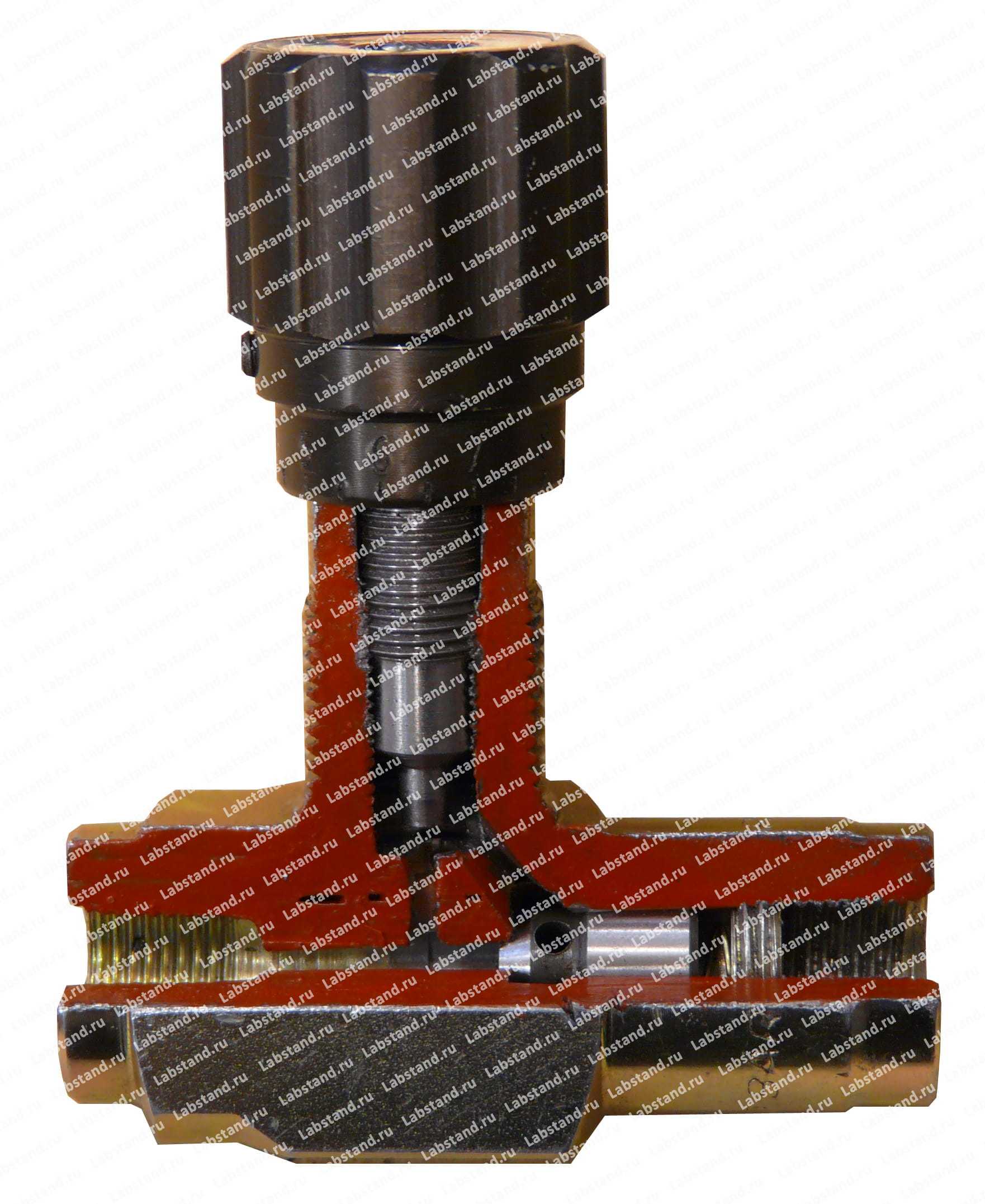 Разрезная модель дросселя с обратным клапаном трубного монтажа