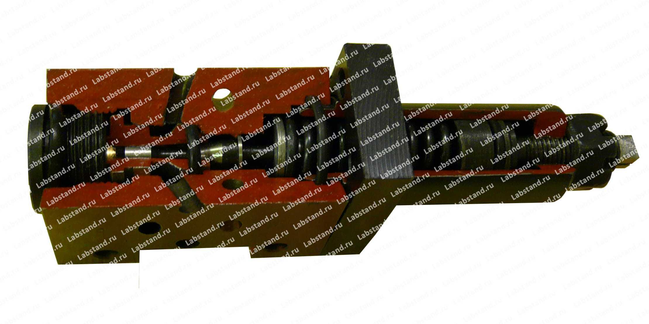 Разрезная модель клапана предохранительного модульного типа прямого действия