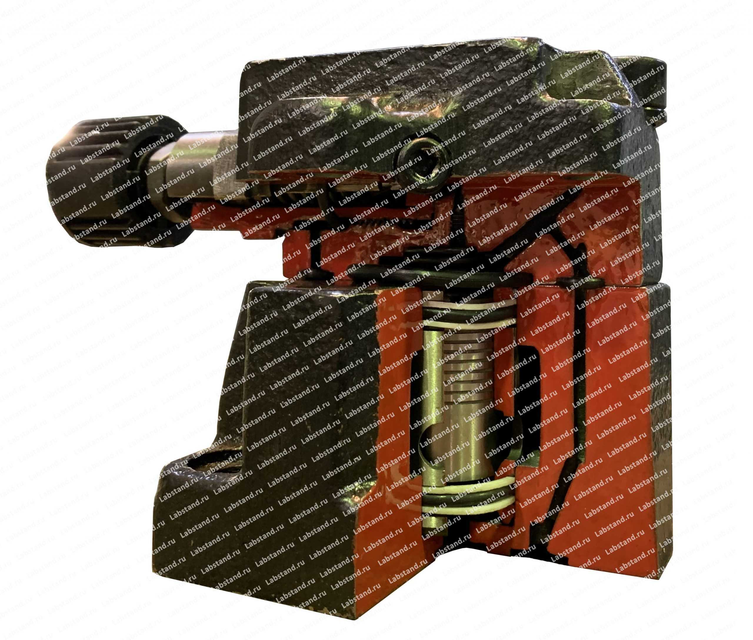 Разрезная модель клапана предохранительного непрямого действия, стыкового монтажа