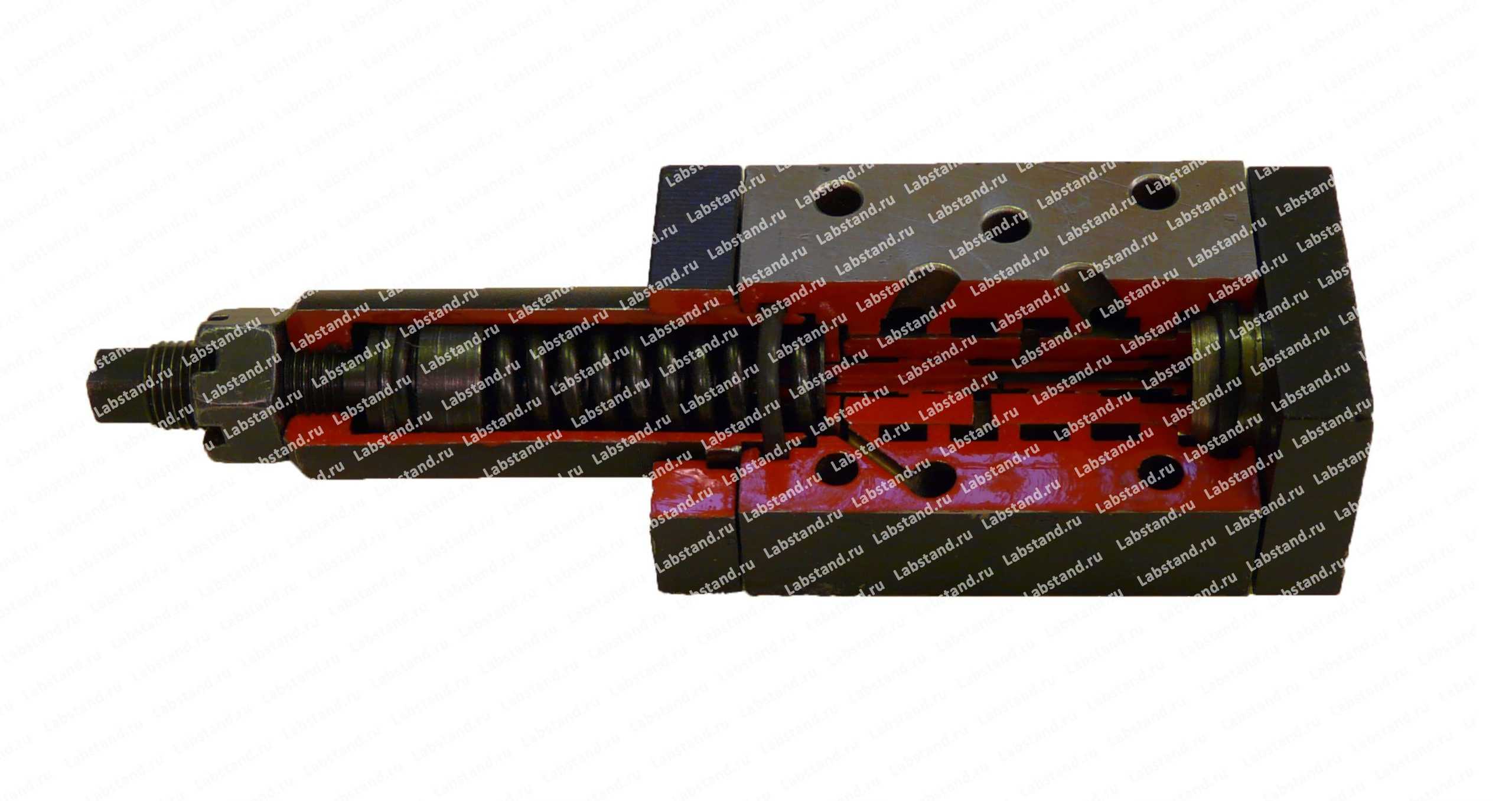 Разрезная модель клапана редукционного прямого действия модульного монтажа