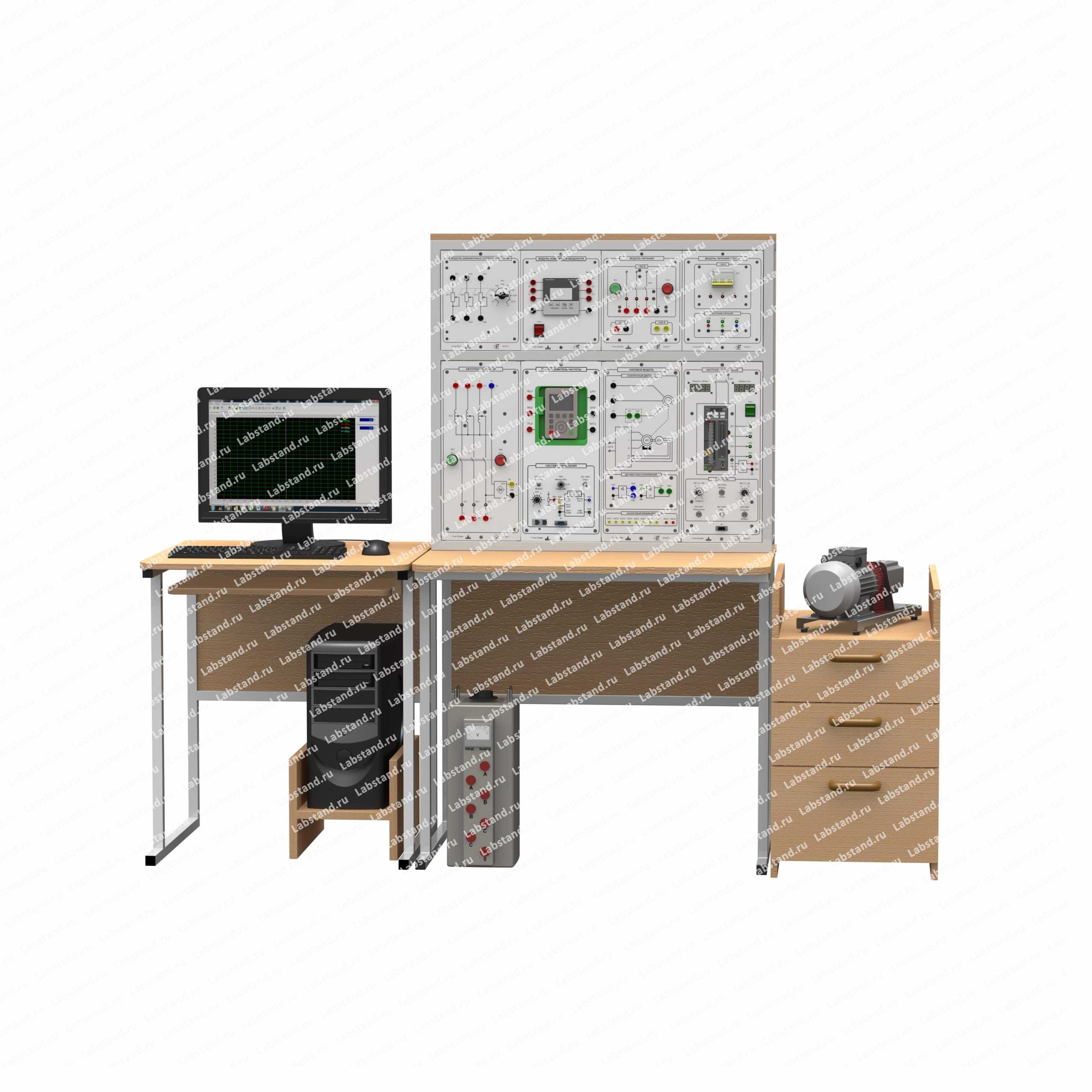 Типовой комплект учебного оборудования «Асинхронные машины и электропривод переменного тока», исполнение стендовое компьютерное, АМиЭП-СК