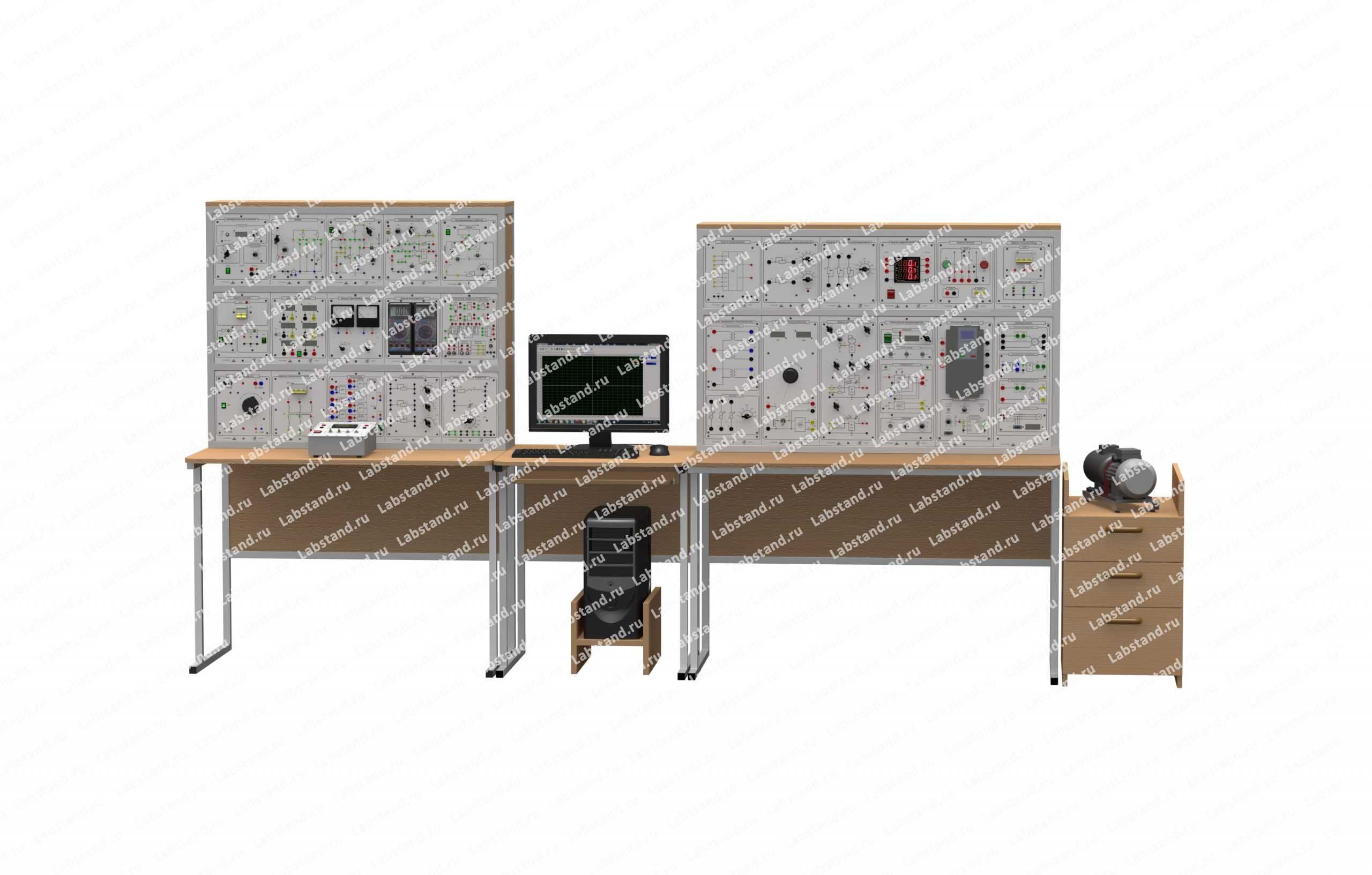 Типовой комплект учебного оборудования «Электротехника, Электроника, Электрические машины и Электропривод», стендовый компьютерный, Э4-СК