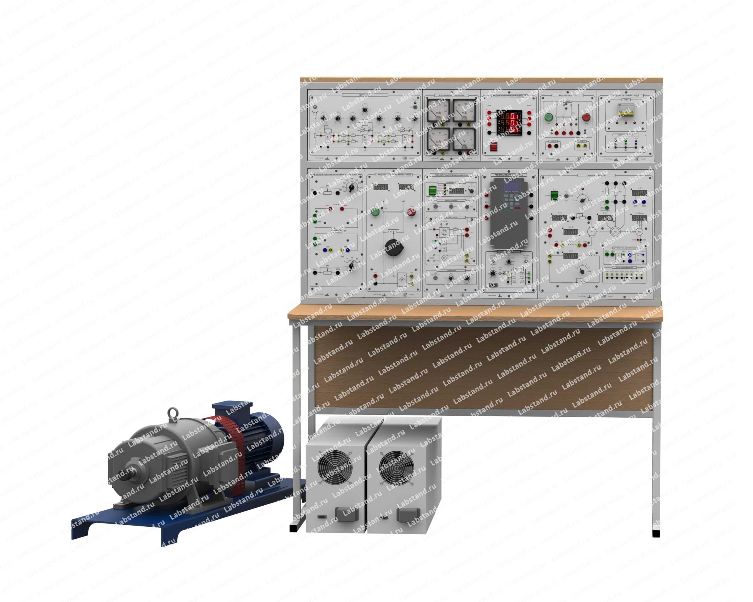 Типовой комплект учебного оборудования «Электрические машины и электропривод 1,5 кВт», исполнение стендовое ручное, ЭМиЭП-1,5-СР