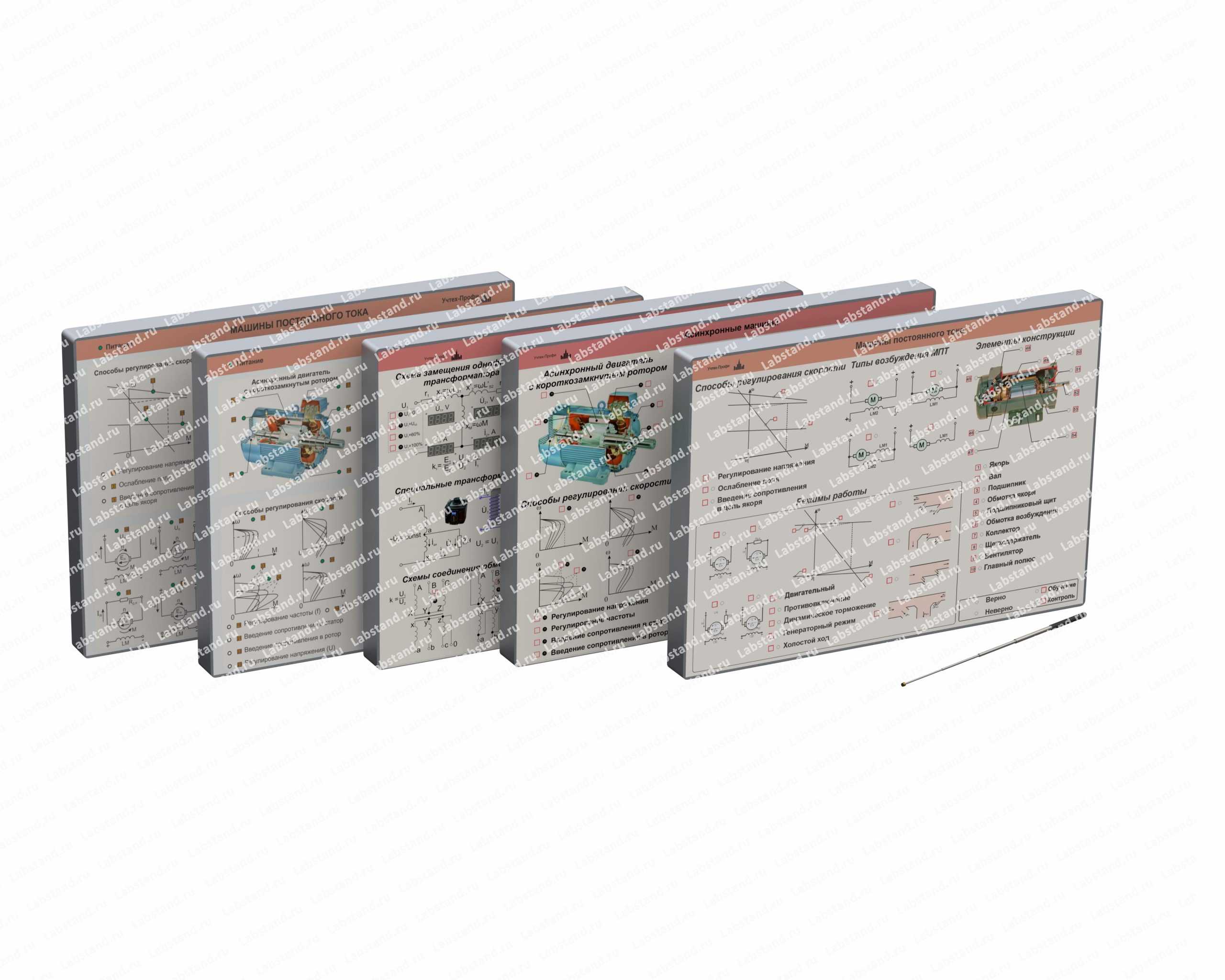 Комплект планшетов светодинамических «Электрические машины», ЭМиЭП-П5-ПС