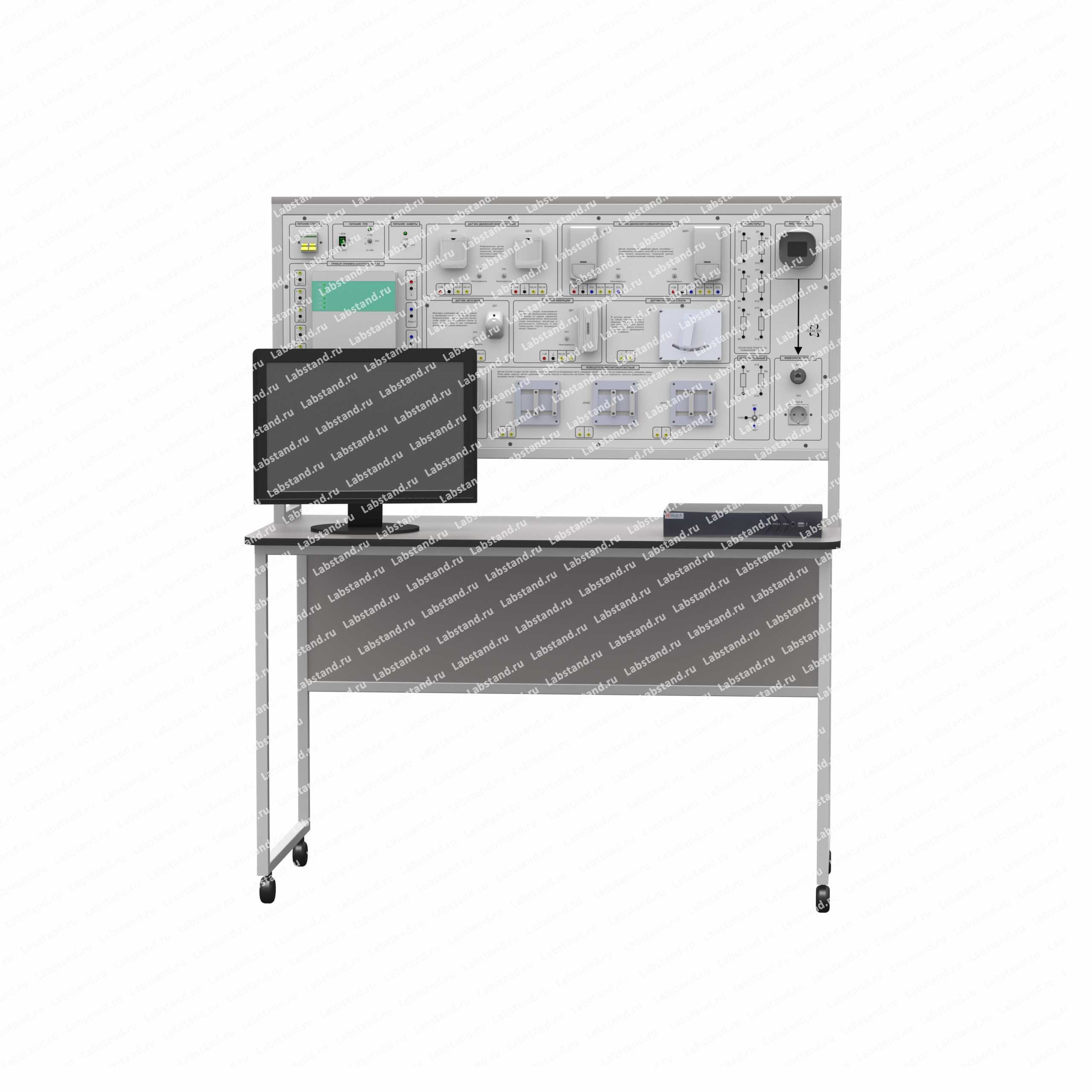 Типовой комплект учебного оборудования "Электромонтаж и наладка систем охранной сигнализации и видеонаблюдения", исполнение стендовое ручное, ЭМиН-ОСиВ-СР