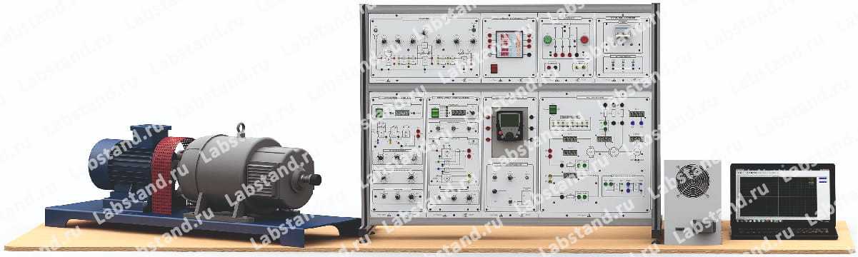 Типовой комплект учебного оборудования «Электропривод 1,5 кВт», исполнение настольное с ноутбуком, ЭП-1,5-НН