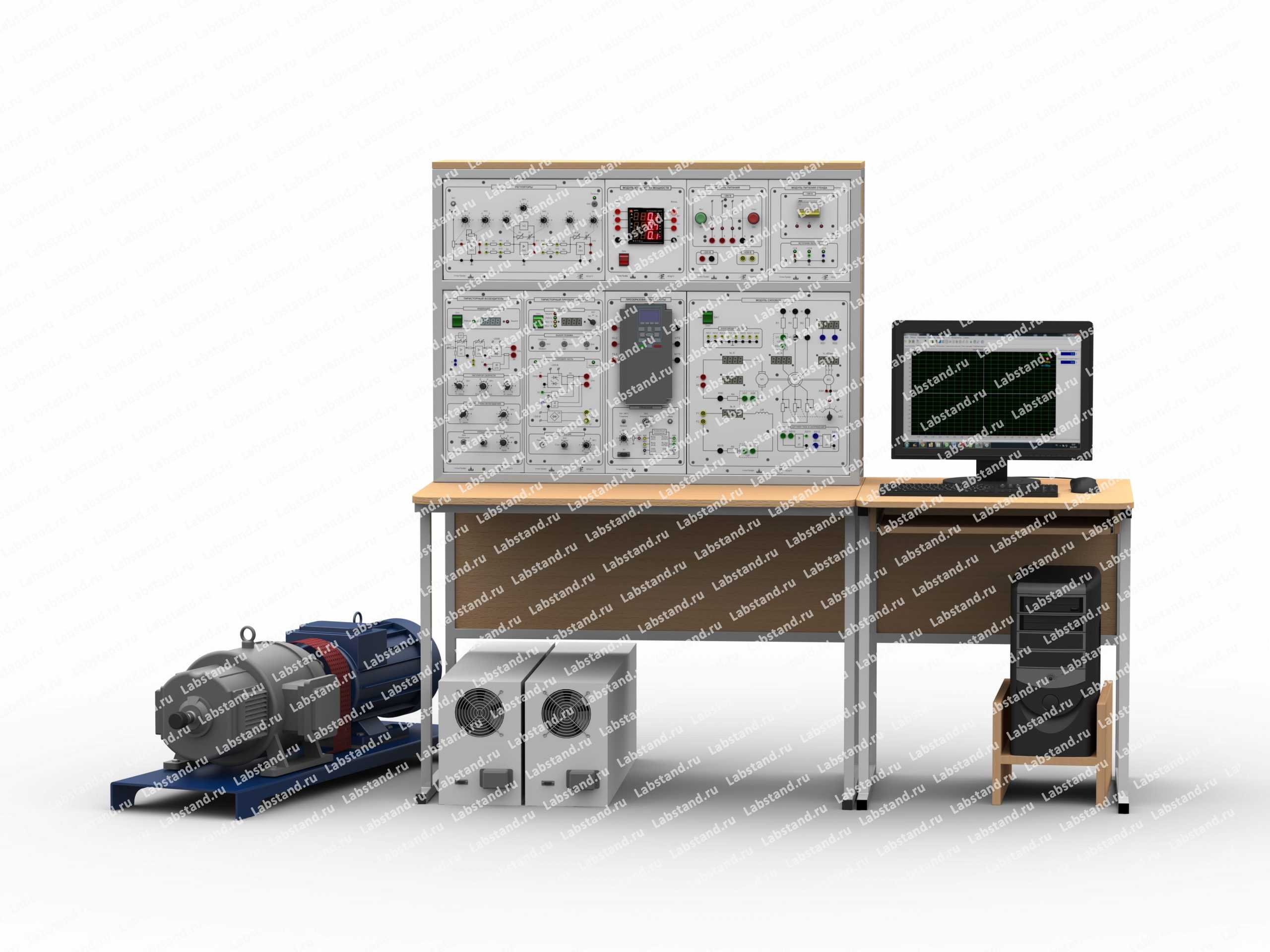 Типовой комплект учебного оборудования «Электропривод 1,5 кВт с универсальной машиной переменного тока», исполнение стендовое компьютерное, ЭП2-1,5-СК