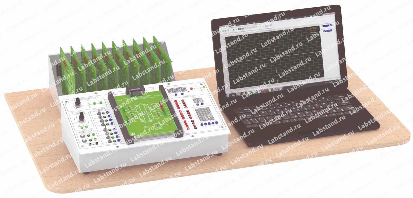 Типовой комплект учебного оборудования «Основы цифровой и микропроцессорной техники», исполнение моноблочное с ноутбуком, ОЦиМПТ3-МН