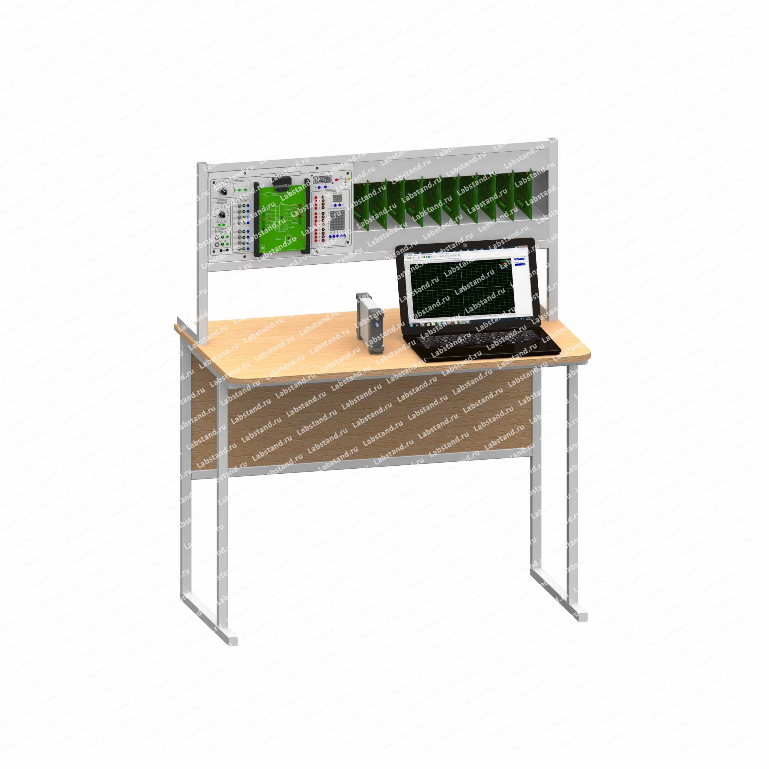 Типовой комплект учебного оборудования «Основы цифровой и микропроцессорной техники», исполнение стендовое с ноутбуком, ОЦиМПТ3-СН