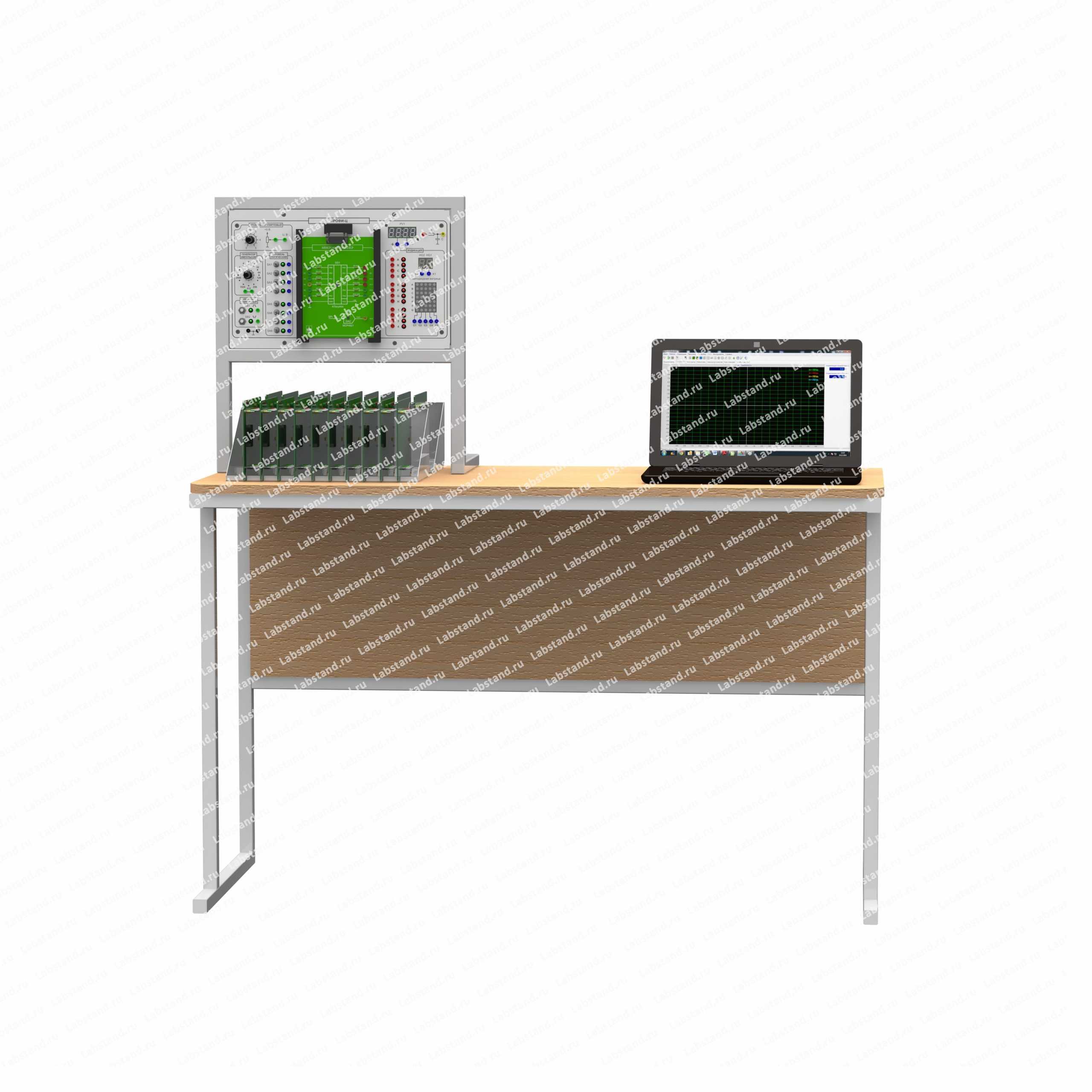 Типовой комплект учебного оборудования «Основы цифровой и микропроцессорной техники», исполнение стендовое с ноутбуком, ОЦиМПТ4-СН