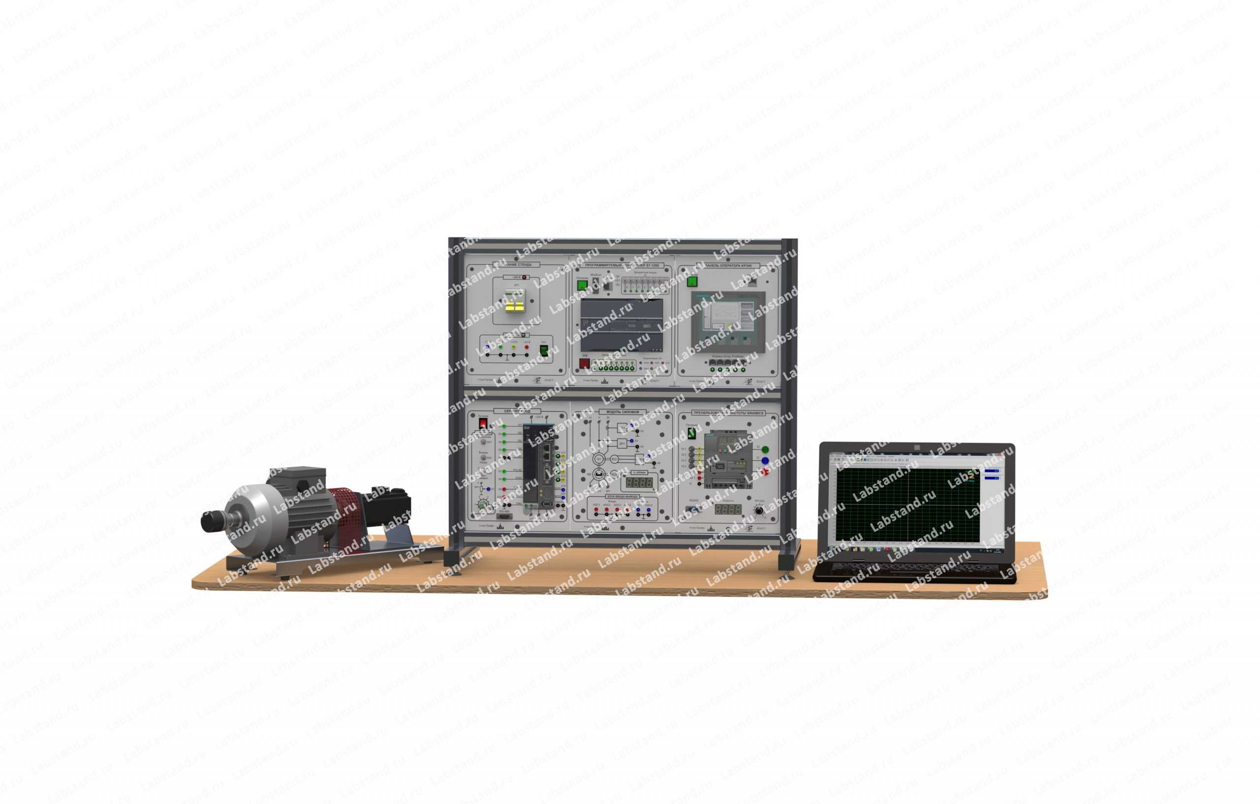 Типовой комплект учебного оборудования «Промышленная автоматика и электропривод», исполнение настольное с ноутбуком, ПАиЭП-НН