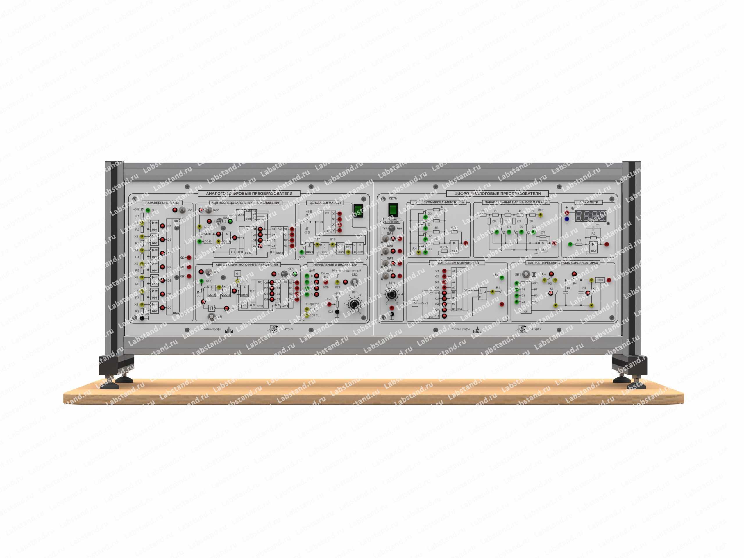 Типовой комплект учебного оборудования «Устройства связи с объектами», исполнение стендовое ручное, два моноблока, УСО-М2-НР