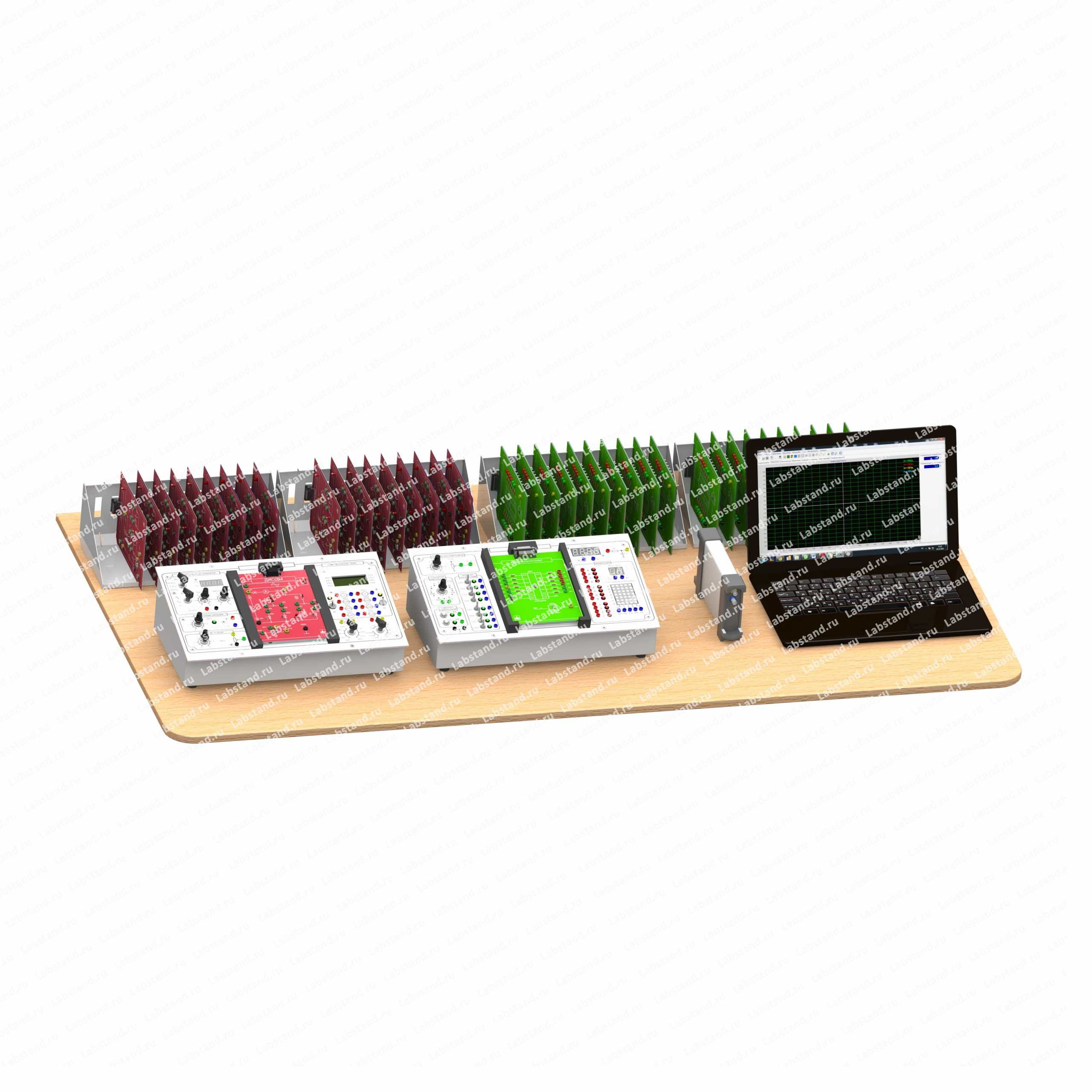 Типовой комплект учебного оборудования «Аналоговая, цифровая и микропроцессорная техника», исполнение моноблочное с ноутбуком, АЦиМПТ-МН